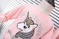 Mother And Daughter Unicorn Sweatshirt -Unicorn Fashion Mother And Daughter Clothes Unicorn Velvet Family Look Mommy And Me Sweatshirt Clothes Mom Daughter Family 1
