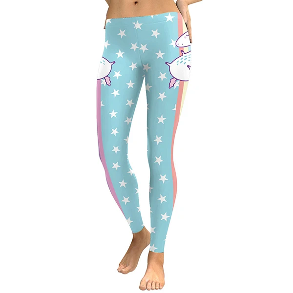 Digital Print Star Rainbow Unicorn Leggings Woman Pants 3 Digital Print Star Rainbow Unicorn Leggings Woman Pants