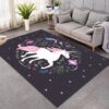 Unicorn Art Themed Large Rug 2 Unicorn Art Themed Large Rug -Unicorn Fashion Neon Ice Cream Unicorn Themed Large Rug Copy 16