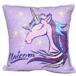 Unicorn Sequins Pillow Case -Unicorn Fashion New Animal Sequins Pillow Case Reversible Unicorn Pattern Cushion Cover Pillow Sofa Waist Throw Cushion Cover 3