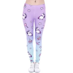 Unicorn Fashion 13 Unicorn Fashion -Unicorn Fashion New Brand Fashion Women Leggings Unicorn And Sweets Printing leggins Fitness legging Sexy Low waist Woman