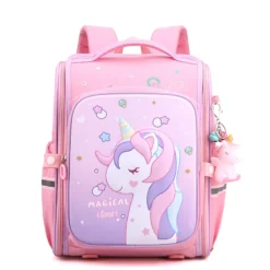 New Girl Unicorn Pinky Star Waterproof School Bags -Unicorn Fashion New Girl School Bags Child Pink Unicorn Printing Backpacks Kindergarten Student Cute Girls Children s Schoolbag 1