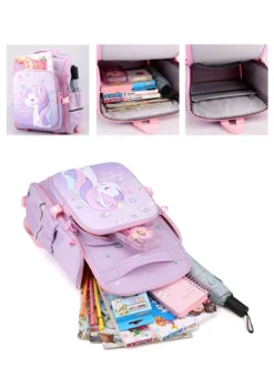 New Girl Unicorn Pinky Star Waterproof School Bags -Unicorn Fashion New Girl School Bags Child Pink Unicorn Printing Backpacks Kindergarten Student Cute Girls Children s Schoolbag 3