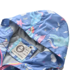 Spring Hooded Unicorn Rainbow Jackets -Unicorn Fashion New Spring Girls Jackets And Coats Hooded Unicorn Rainbow Pattern Kids Windbreaker Jackets Autumn Jackets For 1