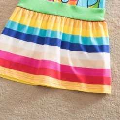 Unicorn Rainbow Casual Dress -Unicorn Fashion New Summer Little Pony Wear Children Girls Christmas Rainbow Dash Costume Casual Dress Baby Pony Dress 5