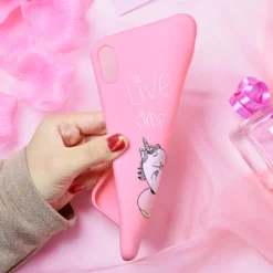 Fashion Unicorn Pink Soft Silicone Phone Case For IPhone -Unicorn Fashion ODIFREN Cartoon Unicorn Animal Case For iPhone 6 S 6S 7 8 Cover Fashion Pink Soft 1