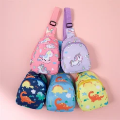 Unicorn Dinosaur Pattern Chest Sling Bag -Unicorn Fashion PatPat kids Unicorn Dinosaur Pattern Chest Bag Sling Bag