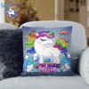 Personalized Blue Sky Unicorn Pillow -Unicorn Fashion Personalized 3D Unicorn Pillow 3