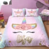 Personalized Beloved Unicorn Lash Bedding Set -Unicorn Fashion Personalized Beloved Unicorn Lash Bedding Set
