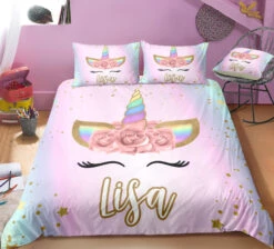 Personalized Beloved Unicorn Lash Bedding Set