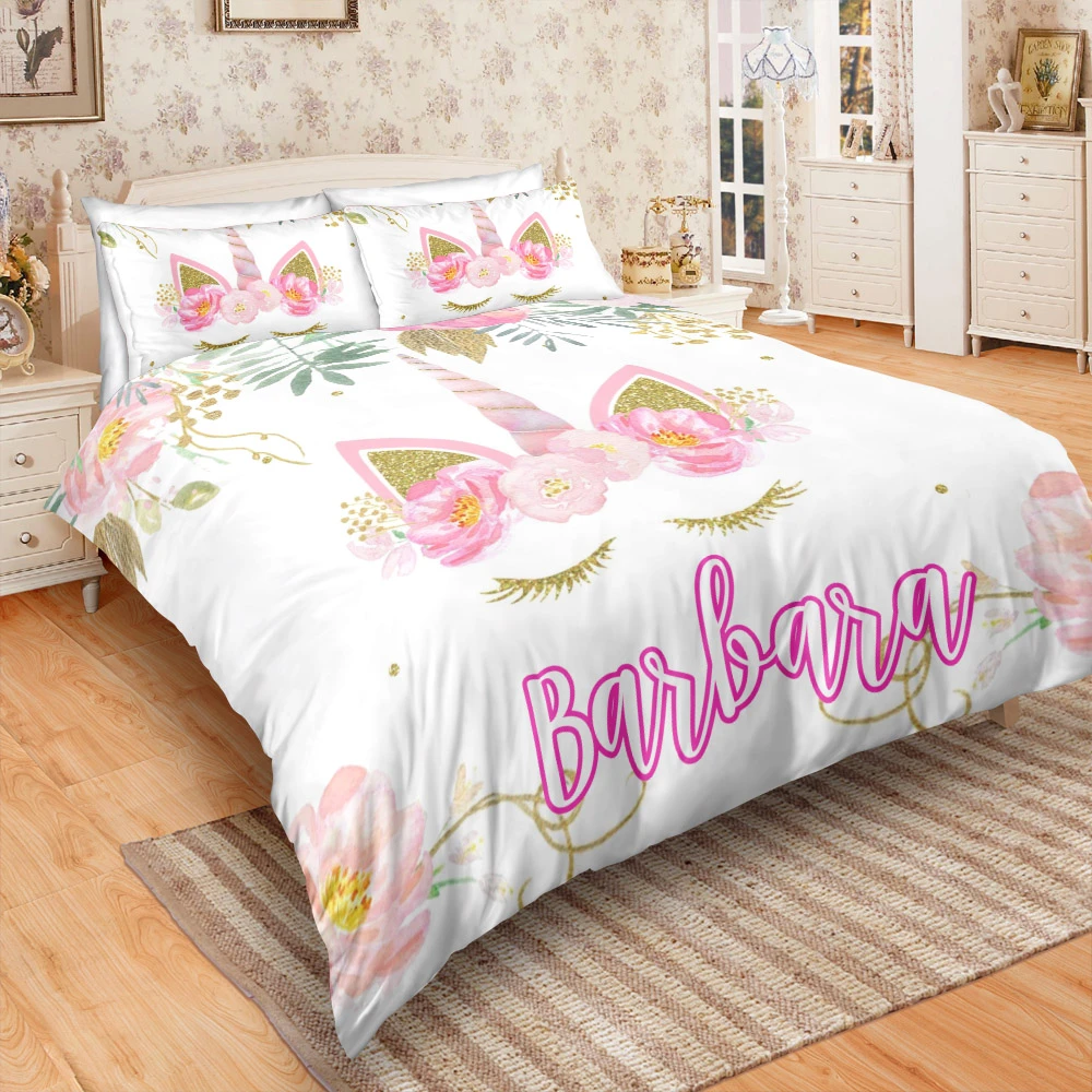 Personalized Custom Dreaming Unicorn Eyelashes Bedding Set 5 Personalized Custom Dreaming Unicorn Eyelashes Bedding Set - Image 3