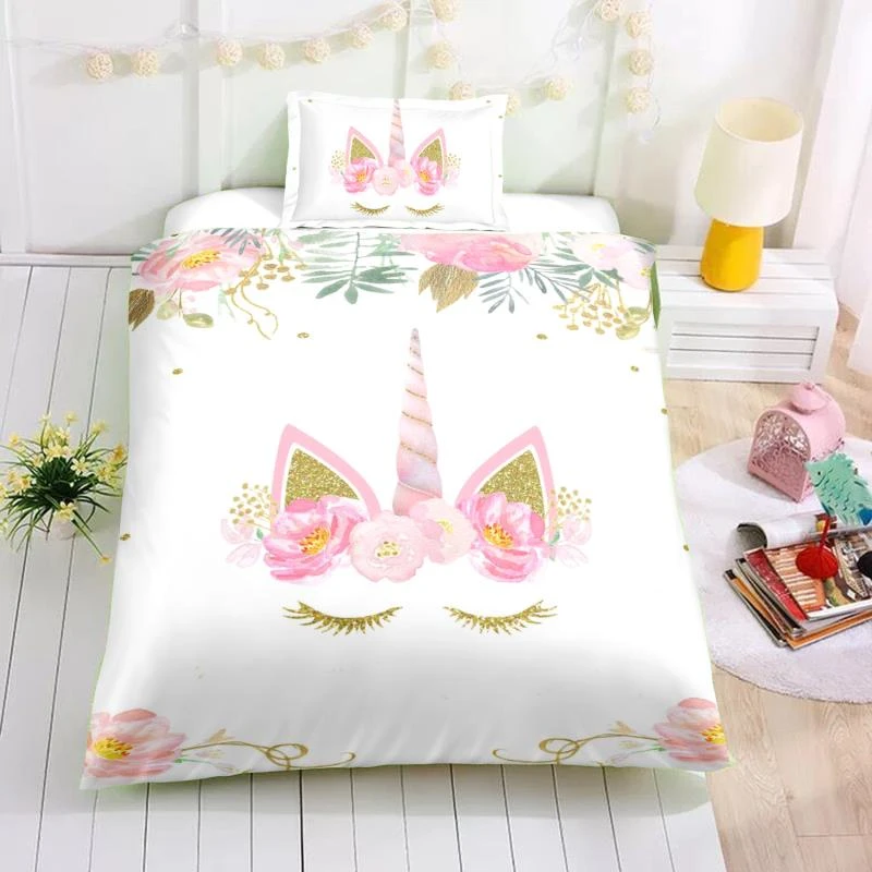 Personalized Custom Dreaming Unicorn Eyelashes Bedding Set 4 Personalized Custom Dreaming Unicorn Eyelashes Bedding Set - Image 2