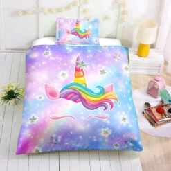 Personalized Custom Galaxy Unicorn Lash Bedding Set -Unicorn Fashion Personalized Custom Galaxy Unicorn Lash Bedding Set 8211 Unicorn Gift For Girls 8211 Unicorn Bedroom Set
