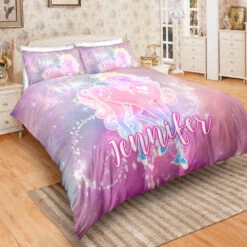 Personalized Custom Glowing Unicorn Bedding Set -Unicorn Fashion Personalized Custom Glowing Unicorn Bedding Set 8211 Unicorn Gift For Girls 8211 Unicorn Bedroom Set 1