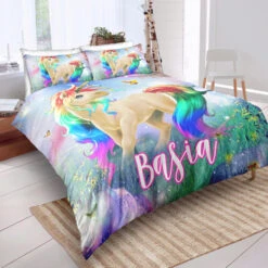 Personalized Custom Majestic Unicorn Bedding Set -Unicorn Fashion Personalized Custom Majestic Unicorn Bedding Set 8211 Unicorn Gift For Girls 8211 Unicorn Bedroom Set