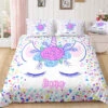 Personalized Custom Dotted Unicorn Lash Bedding Set -Unicorn Fashion Personalized Dotted Unicorn Lash Bedding Set