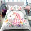 Personalized Custom Flower Unicorn Bedding Set -Unicorn Fashion Personalized Flower Unicorn Bedding Set