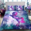Personalized Galaxy Unicorn Bedding Set -Unicorn Fashion Personalized Galaxy Unicorn Bedding