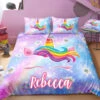 Personalized Custom Galaxy Unicorn Lash Bedding Set -Unicorn Fashion Personalized Galaxy Unicorn Lash Bedding Set