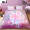 Personalized Custom Glowing Unicorn Bedding Set -Unicorn Fashion Personalized Glowing Unicorn Bedding Set