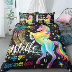 Personalized Custom Magical Unicorn Bedding Set