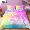 Personalized Custom Tie Dye Unicorn Bedding Set -Unicorn Fashion Personalized Tie dyed Unicorn Bedding Set