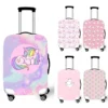 Pink Unicorn Luggage Protective Covers -Unicorn Fashion Pink Small Cartoon Unicorn Luggage Protective Covers For Travel 18 to 28 Inch Suitcase Cover High