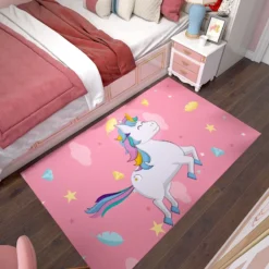 Pink Rainbow Unicorn Carpet Series 10 Pink Rainbow Unicorn Carpet Series -Unicorn Fashion Pink unicorn series carpet cartoon children s play area carpet children s room crawling floor mat 1