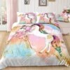 Princess And Unicorn Bedding Set -Unicorn Fashion Princess and Unicorn Bedding Set