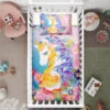 Queen Unicorn Crib Bedding Set – Unicorn Nursery Baby Bedding -Unicorn Fashion Queen Unicorn Crib Bedding Set