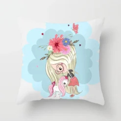 Unicorn Pillow Case -Unicorn Fashion RULDGEE 1PC Unicorn Pillow Case 45 45 Polyester Home Throw Pillows Soft Decorative Cushion Cover for 2