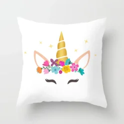 Unicorn Pillow Case -Unicorn Fashion RULDGEE 1PC Unicorn Pillow Case 45 45 Polyester Home Throw Pillows Soft Decorative Cushion Cover for 3