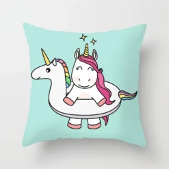 Unicorn Pillow Case -Unicorn Fashion RULDGEE 1PC Unicorn Pillow Case 45 45 Polyester Home Throw Pillows Soft Decorative Cushion Cover for 4
