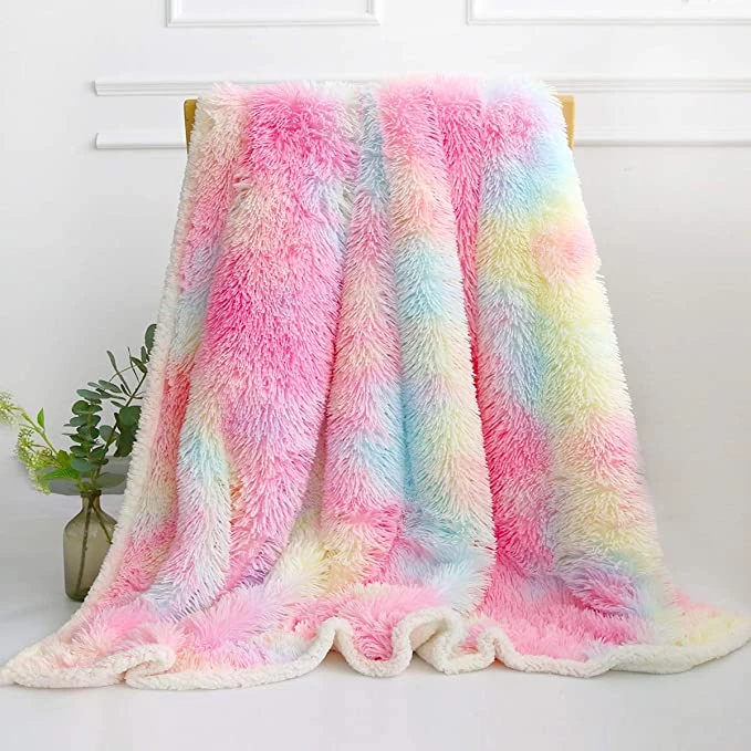Rainbow Fleece Decorative Throw Blanket 3 Rainbow Fleece Decorative Throw Blanket