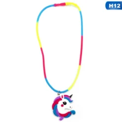 Rainbow Unicorn Pendant Rubber Necklaces Accessories -Unicorn Fashion Rainbow Unicorn Pendant Necklaces Rubber Toys Birthday Party Children Girls Best Friend Friendshipe Chain Jewelry Accessories 3