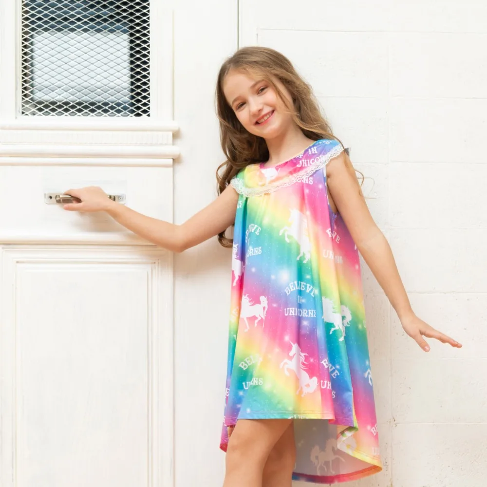 Rainbow Unicorn Princess Dress 4 Rainbow Unicorn Princess Dress - Image 2