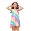 Rainbow Unicorn Princess Dress -Unicorn Fashion Rainbow Unicorn Princess Dress Irregular Summer Girls Dress Nightgown Kids Dresses Night Gown Pajamas Dress Sleepwear