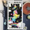 Rainbow Unicorn & Sparkling Stars Crib Bedding Set – Unicorn Nursery Baby Bedding