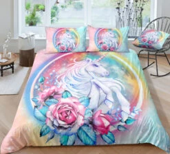 Rose Unicorn Bedding Set