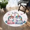 Cute Unicorn SW0845 Round Carpet, Cute Kids Playroom Mat, Bedroom Circle Rug -Unicorn Fashion SW0845