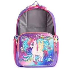 Sequins Unicorn School Bag With Large Capacity -Unicorn Fashion Sequins Girls Unicorn Backpack Girl Large Capacity Mermaid Cartoon Back Pack Children Light Shoulders Bag Princess 1