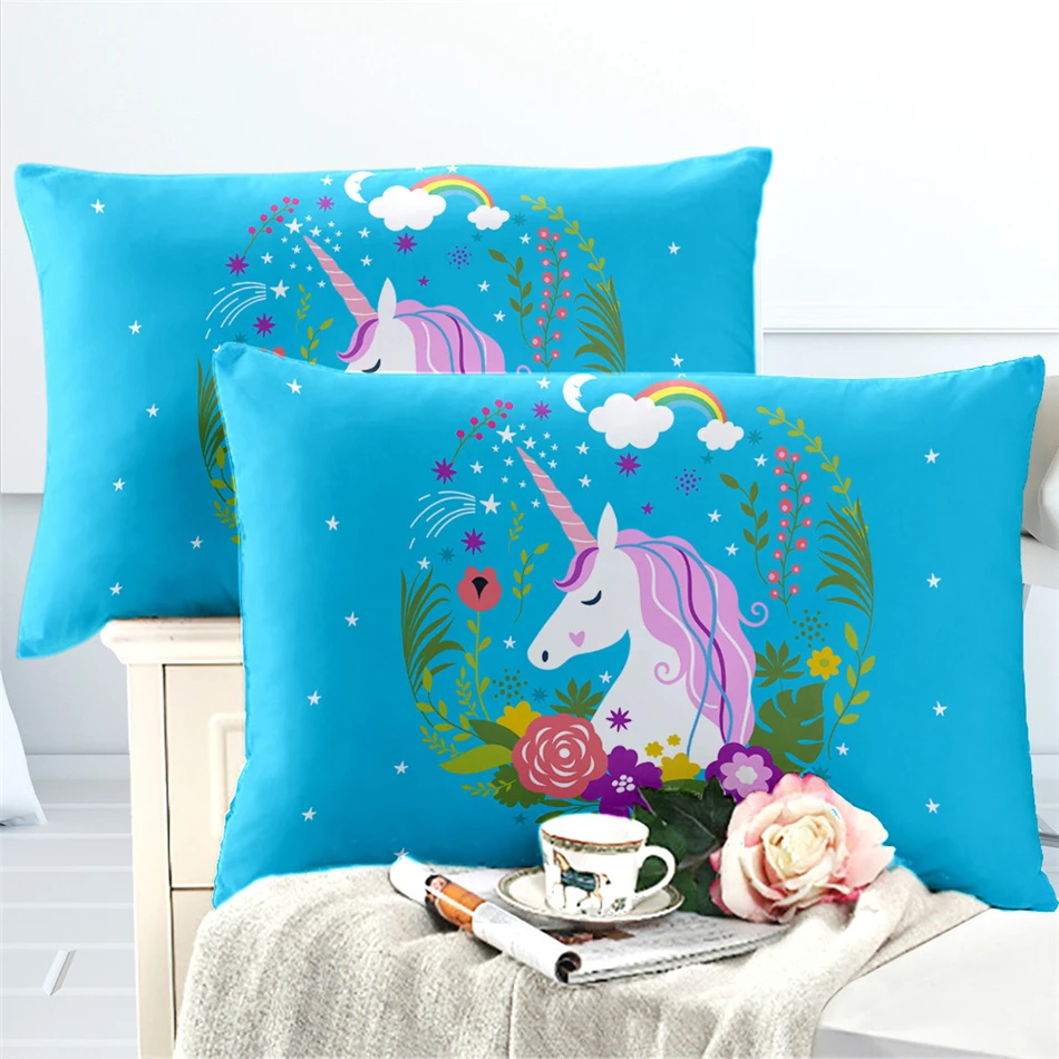 Sky Blue Unicorn Bedding Set 7 Sky Blue Unicorn Bedding Set - Image 5