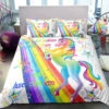 Sparkling Rainbow Unicorn Bedding Set -Unicorn Fashion Sparkling Rainbow Unicorn Bedding Set
