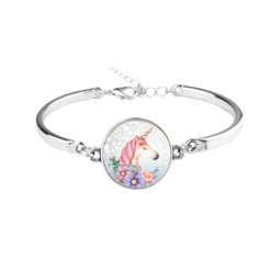 Unicorn Glass Charm Bracelet