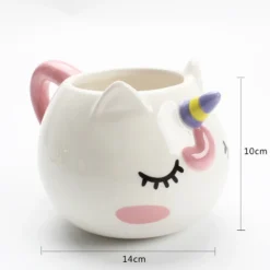 Cute Pink Unicorn Ceramic Coffe Mug -Unicorn Fashion Transhome Creative Coffee Mug Travel Tea Cup Ceramic Porcelain Cups For Coffee Milk Cup With Animal 4