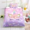 Twin Pink Unicorn Bedding Set, Unicorn Bed Set, Unicorn Bed In A Bag