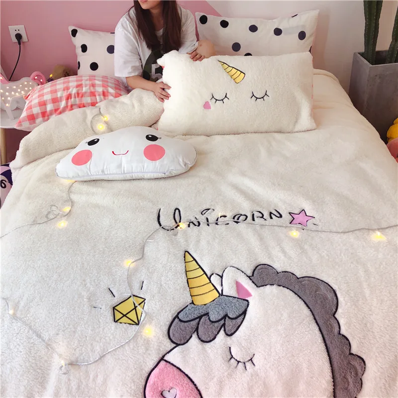 Unicorn Fleece Bedding Set 5 Unicorn Fleece Bedding Set - Image 3