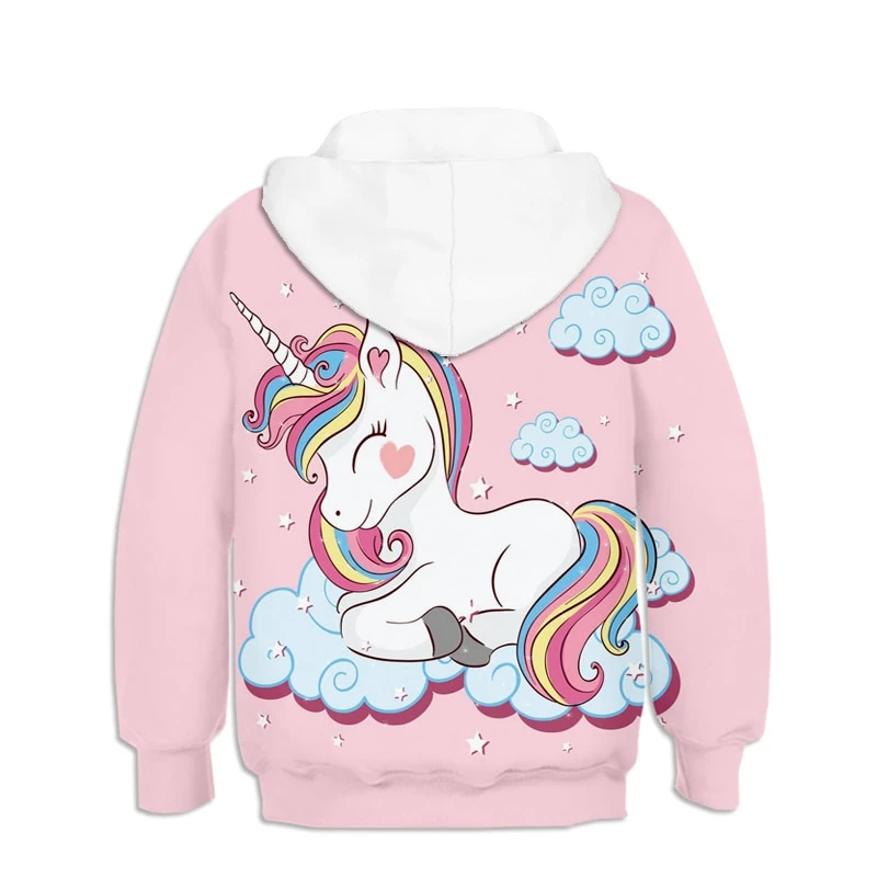 Unicorn 3D Printed Cartoon Hoodie Pullover 4 Unicorn 3D Printed Cartoon Hoodie Pullover - Image 2