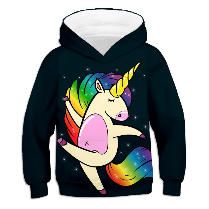 Unicorn 3D Printed Cartoon Hoodie Pullover 5 Unicorn 3D Printed Cartoon Hoodie Pullover - Image 3