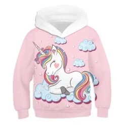 Unicorn 3D Printed Cartoon Hoodie Pullover